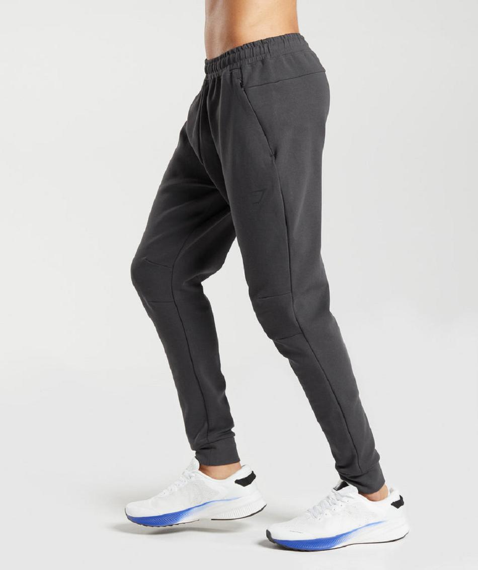 Gymshark Rest Day Knit Muške Jogger Hlače Crne Sive | HR 2972YXF